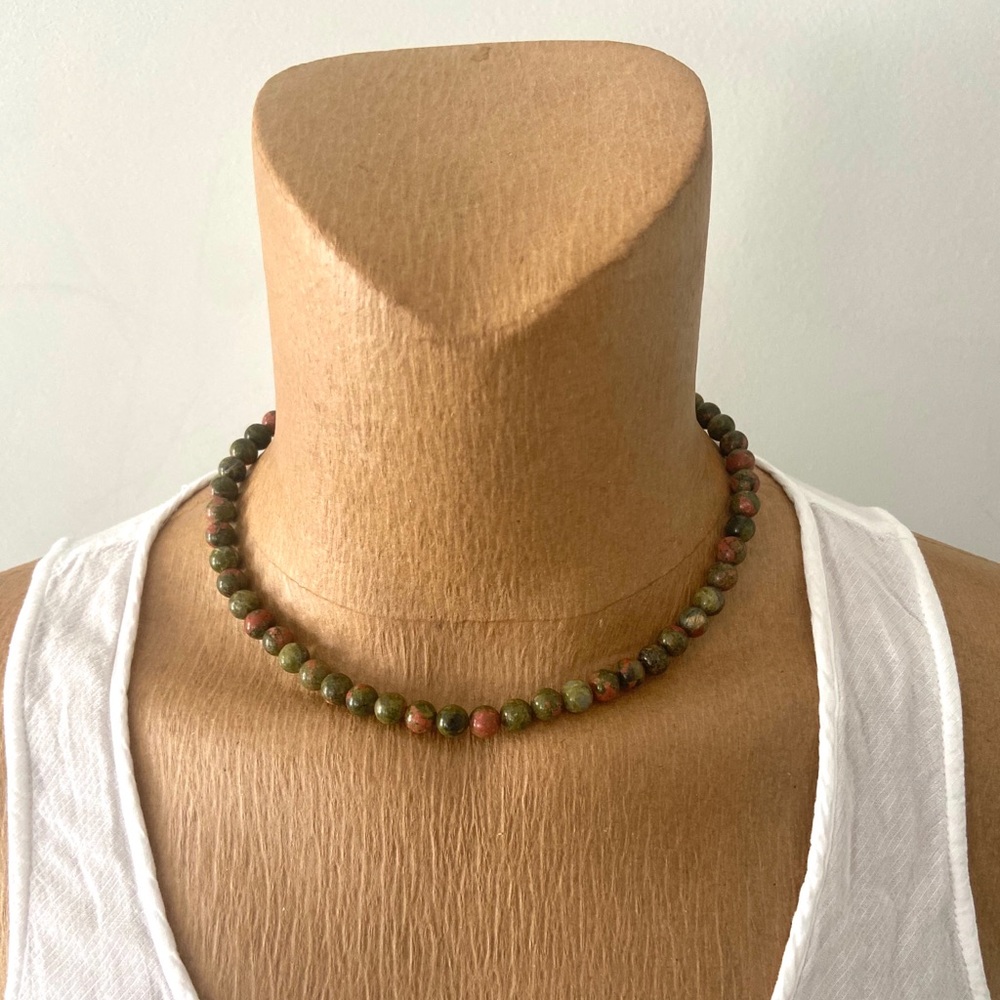 16” Jasper Stone Necklace
